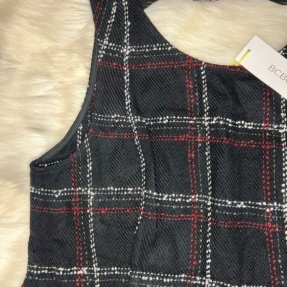 NWT BCBGeneration | Plaid Peplum Style Sweater Top Medium - Picture 7 of 11